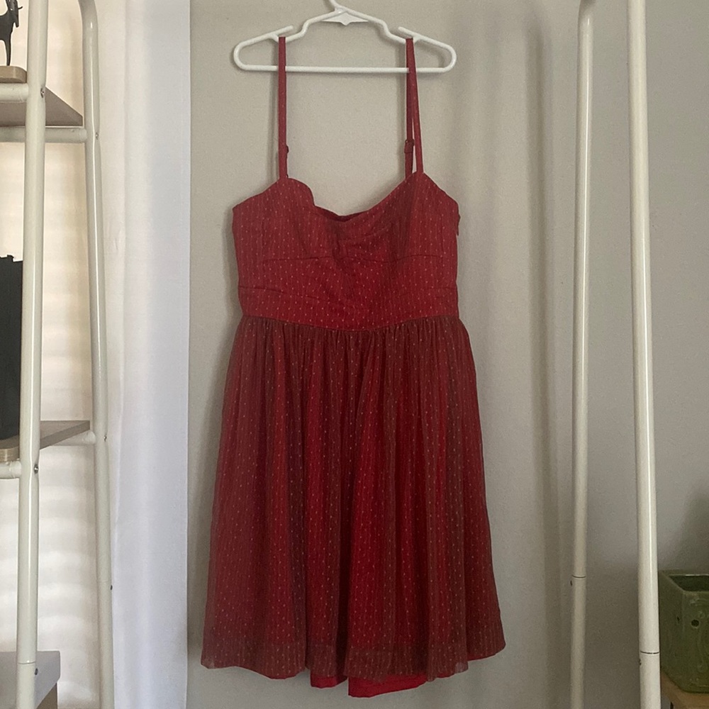 Red Fossil babydoll dress